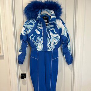 ASOS 4505 Ski Suit with Blue Swirl Print Sz 6